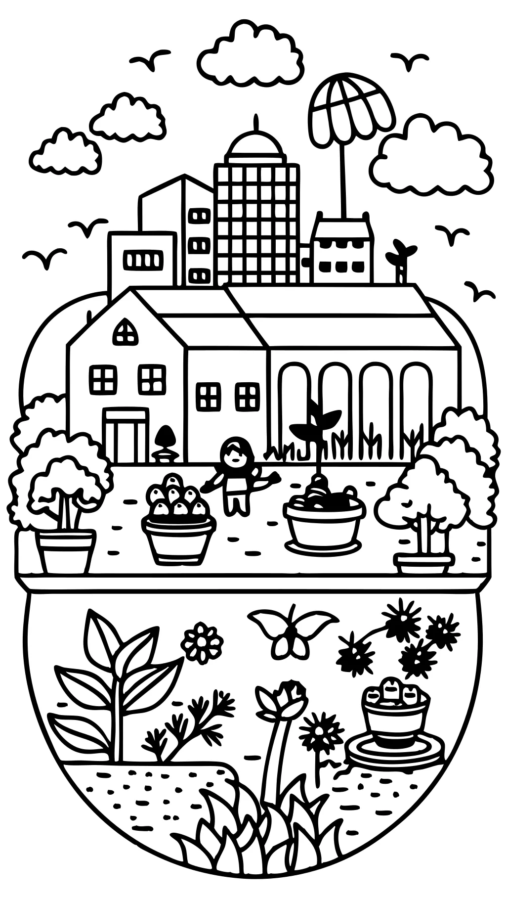 urban agriculture coloring page